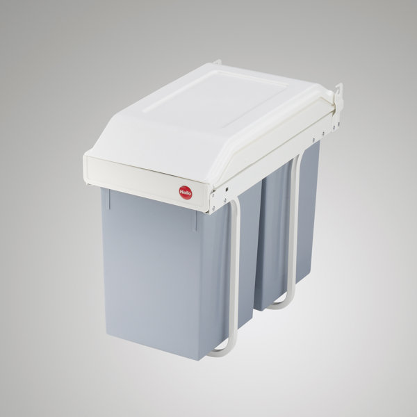 Hailo USA Inc. 7.4 Gallons Steel Manual Lift Pull Out Trash Can